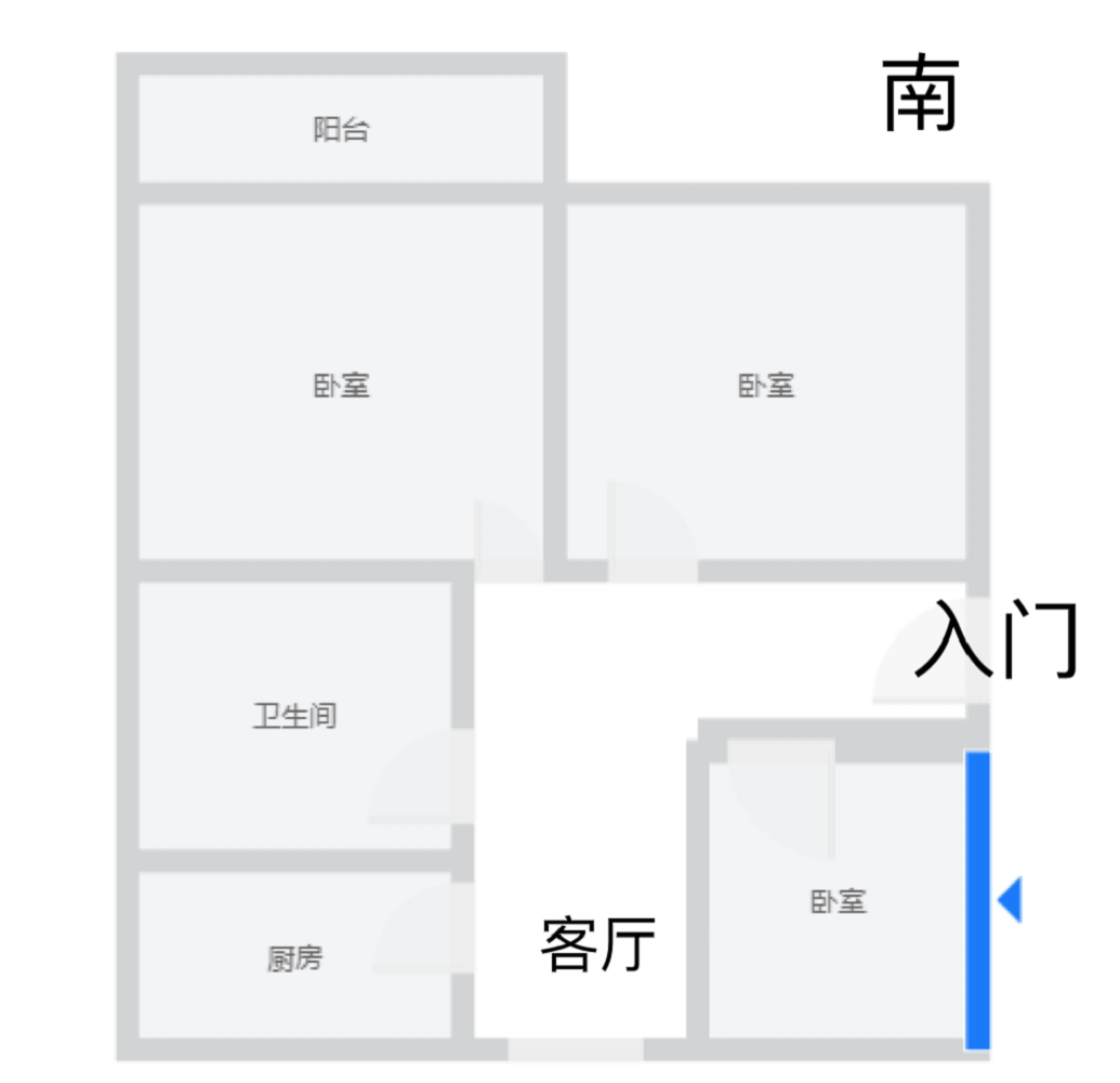 北园新村 3室1厅1卫 74.13m&sup2;