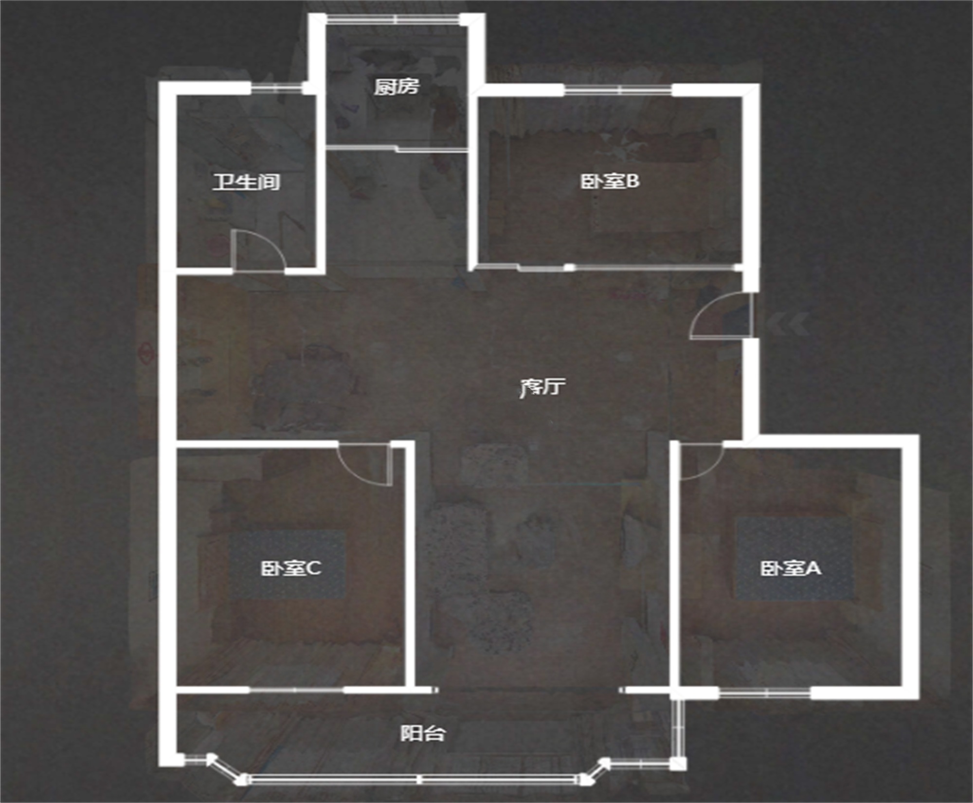 天都花苑 3室2厅1卫 134.00m&sup2;