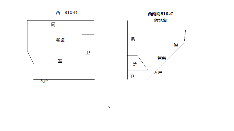 鸿运装饰城 1室1厅1卫 30m&sup2;