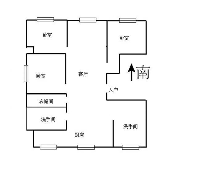 城市嘉苑 2室2厅2卫 138m&sup2;