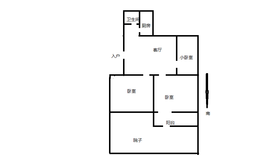 长虹新村 3室1厅1卫 73m&sup2;