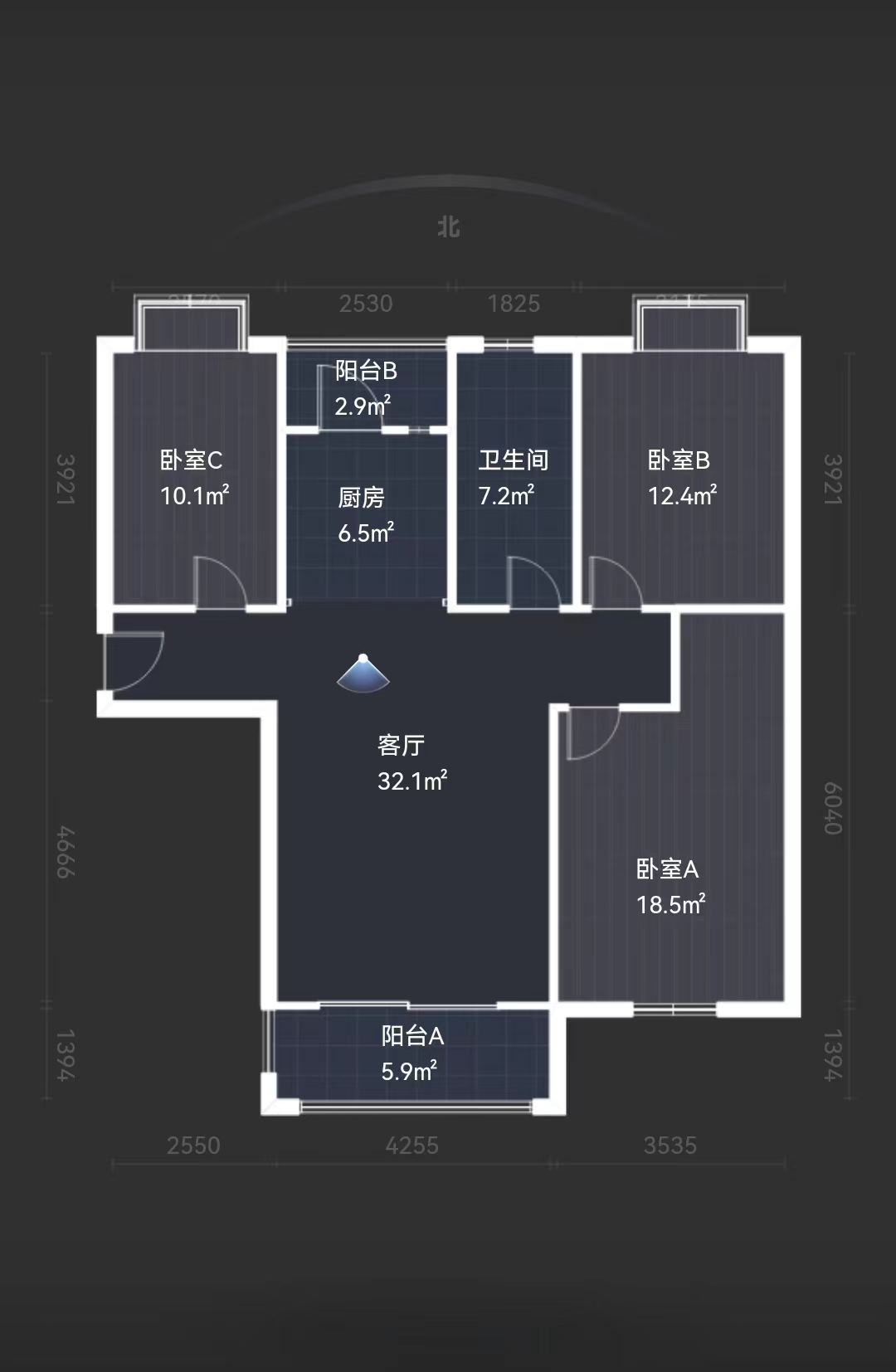 朝阳花苑 3室1厅1卫 117m&sup2;