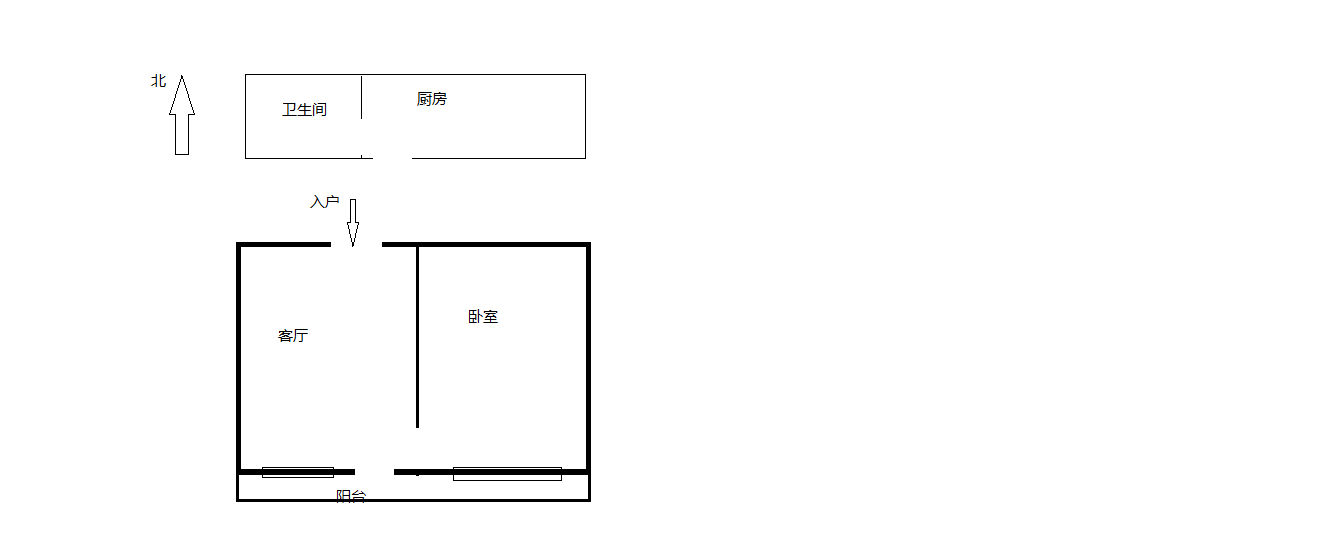 莘园路51号 2室1厅1卫 52.8m&sup2;