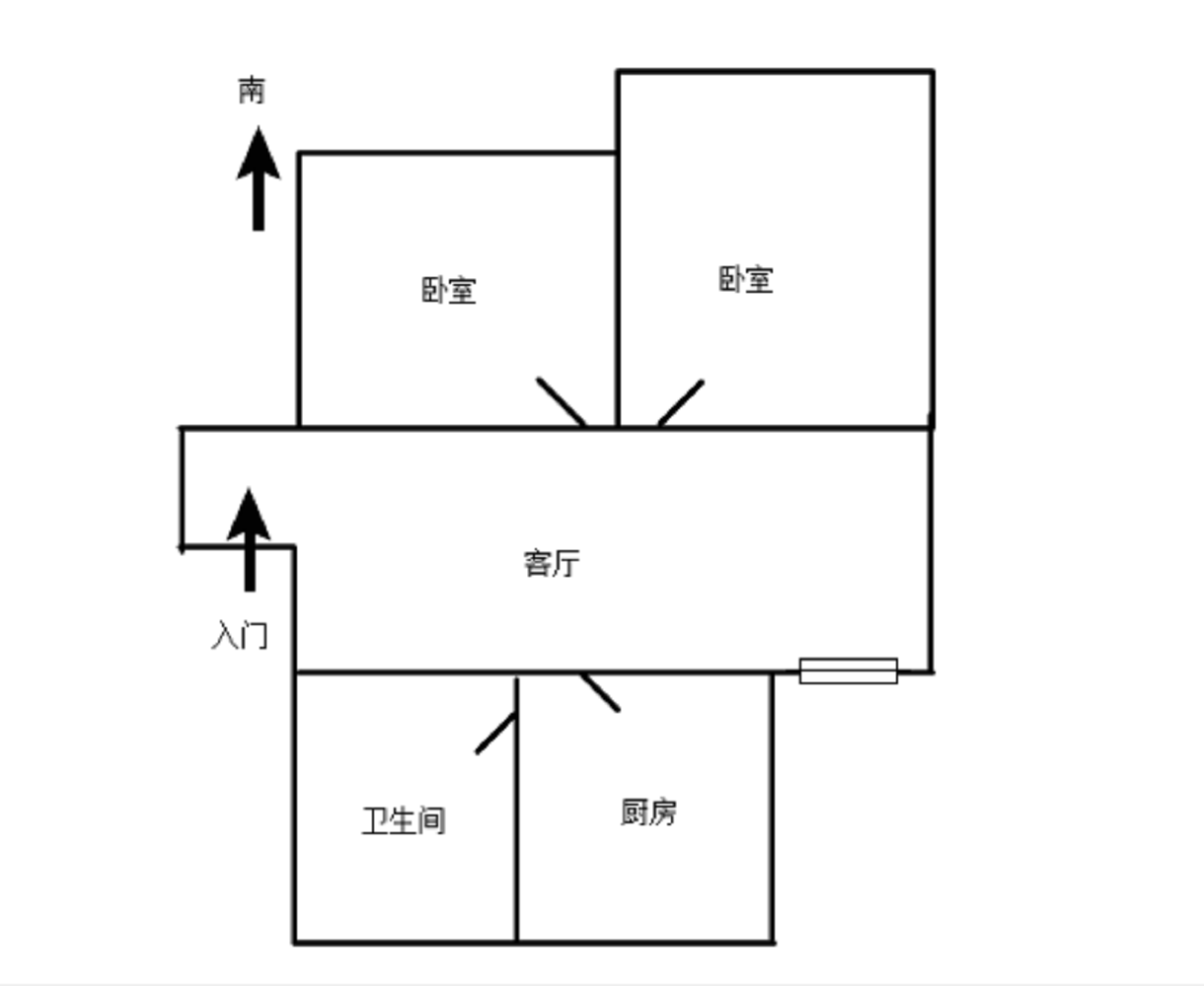 森大蒂花苑北区 2室2厅1卫 87.00m&sup2;