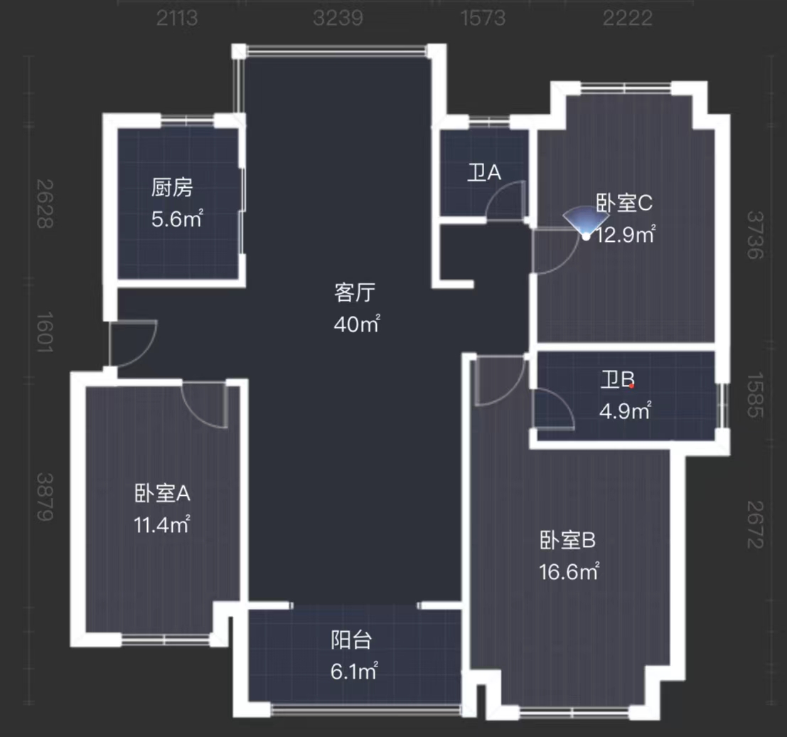 南通雅居乐花园 3室2厅2卫 127m&sup2;
