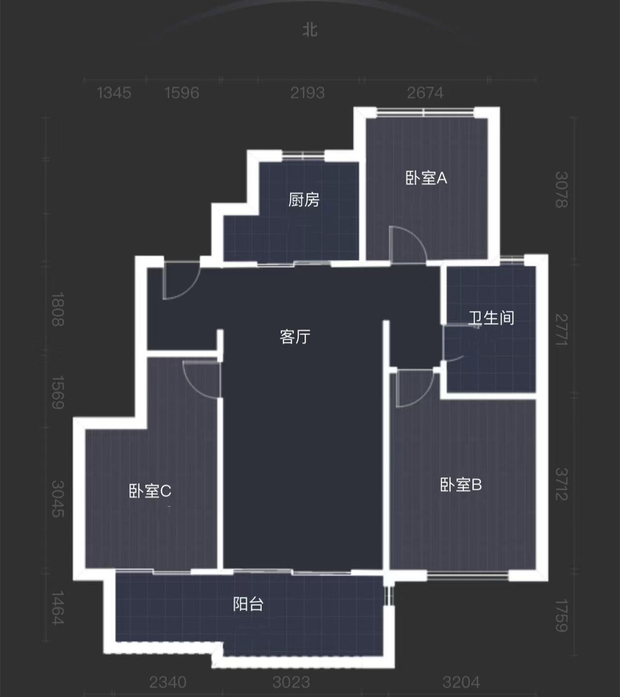 万科翡翠公园 3室2厅1卫 98m&sup2;