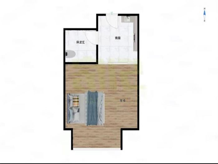 南通万达广场 1室1厅1卫 54.00m²