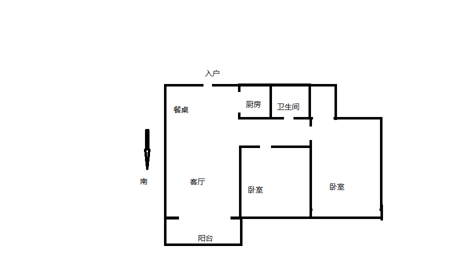 景华城 2室2厅1卫 100m&sup2;