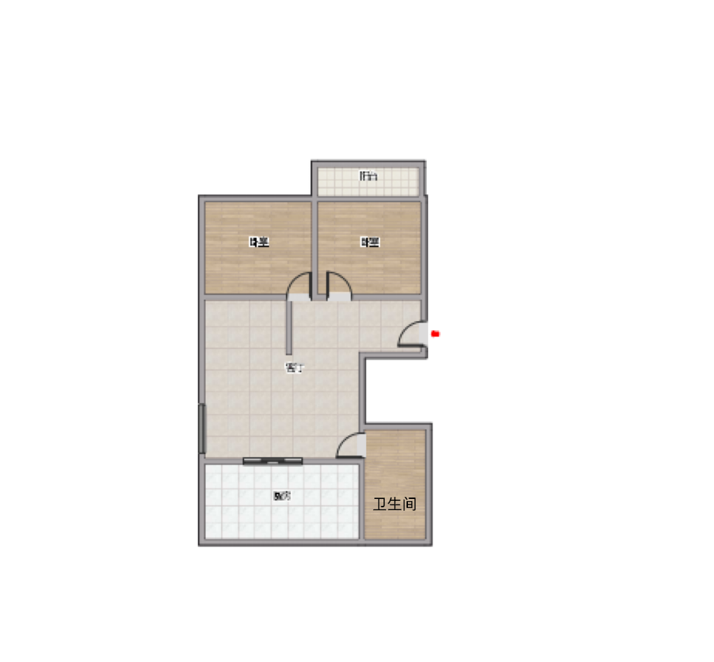 紫东南苑北区 2室2厅1卫 96m&sup2;