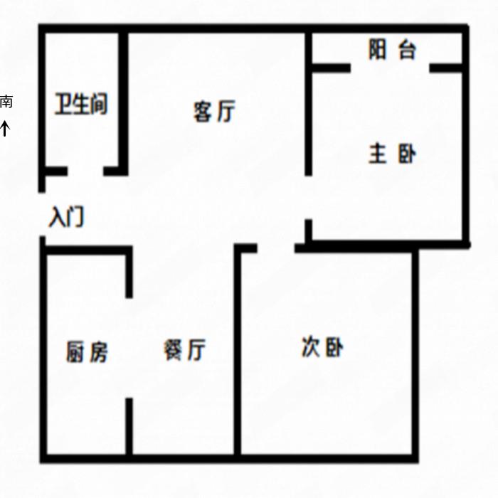 中南世纪城南区 2室1厅1卫 118m&sup2;
