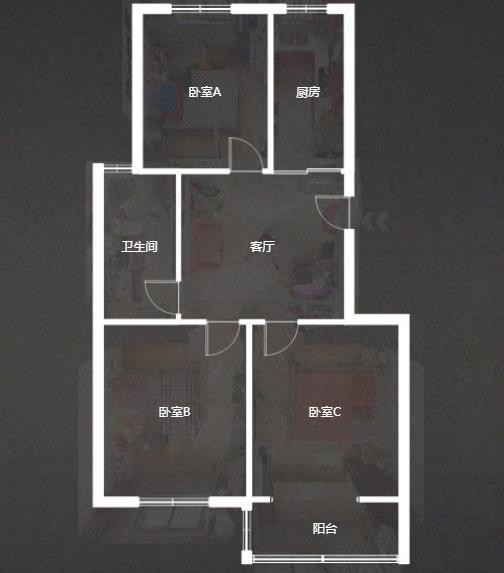 锦安花园 2室1厅1卫 100m&sup2;