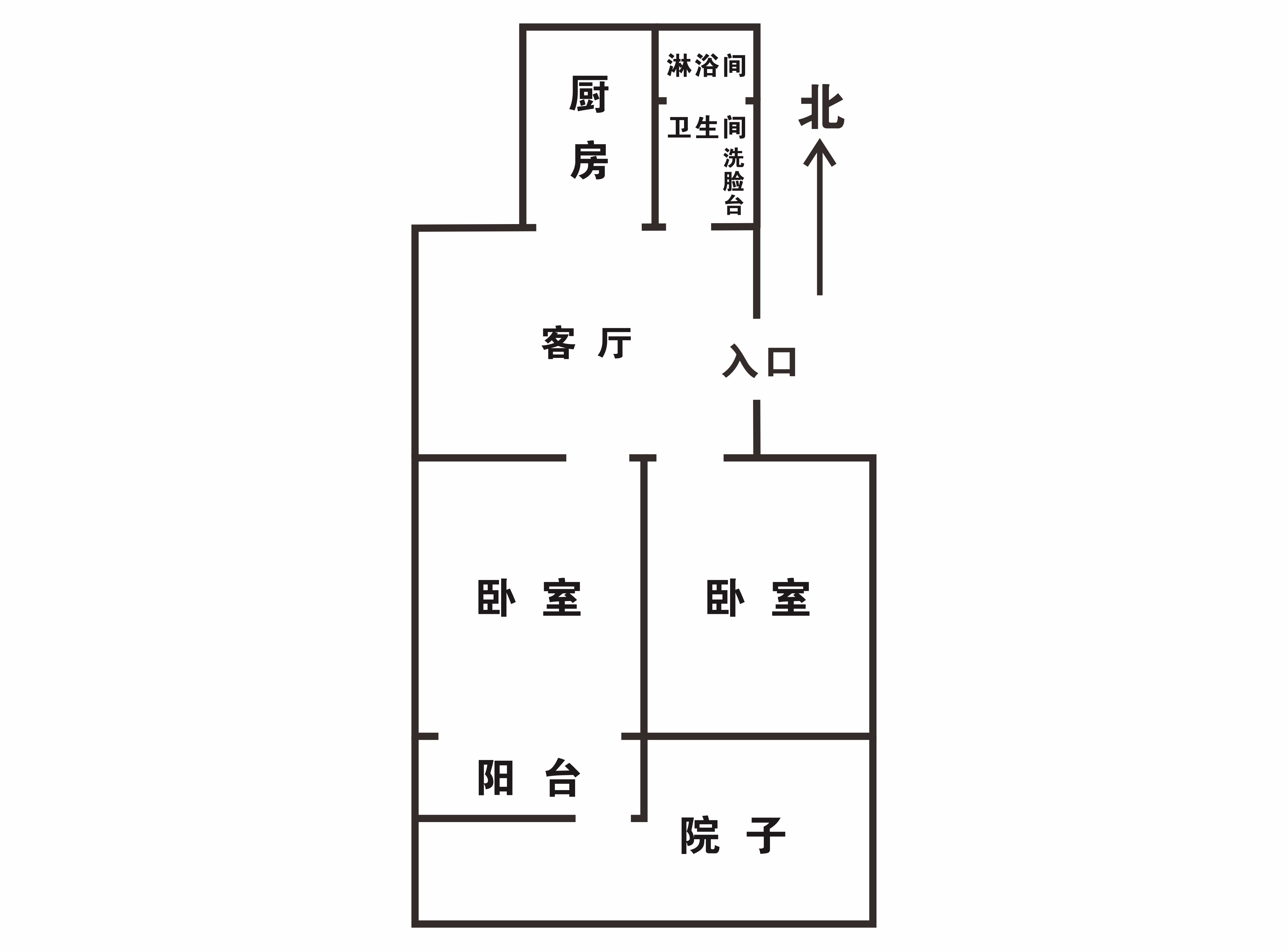 北濠桥东村 2室1厅1卫 63.00m&sup2;