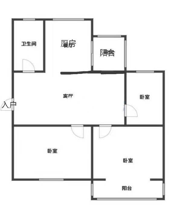 板桥东村 2室1厅1卫 80m&sup2;