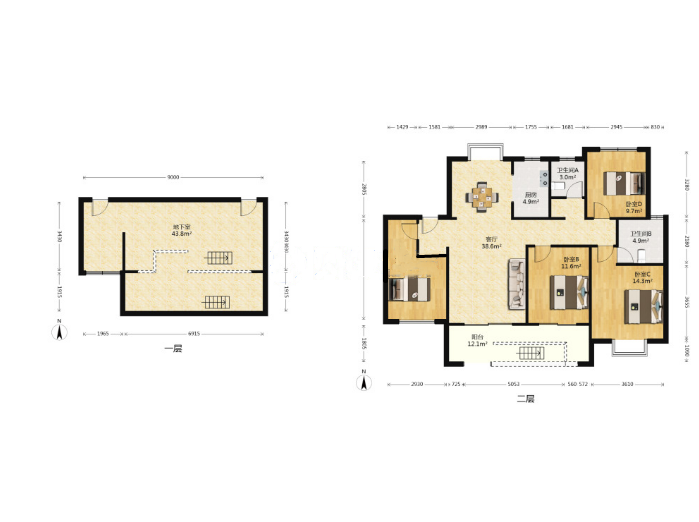 林肯公园 4室2厅2卫 123m&sup2;