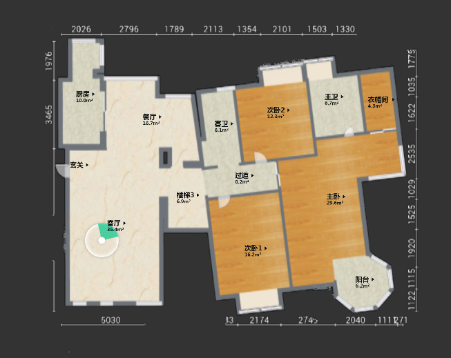 优山美地花园南区 3室2厅2卫 192.00m&sup2;