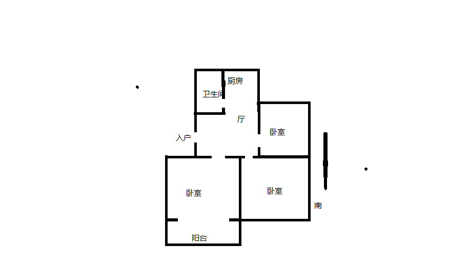 新建路新村 2室1厅1卫 68m&sup2;