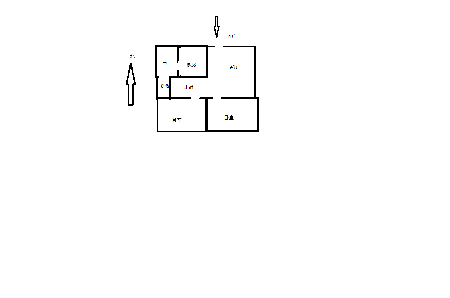 解放新村 2室1厅1卫 55.24m&sup2;