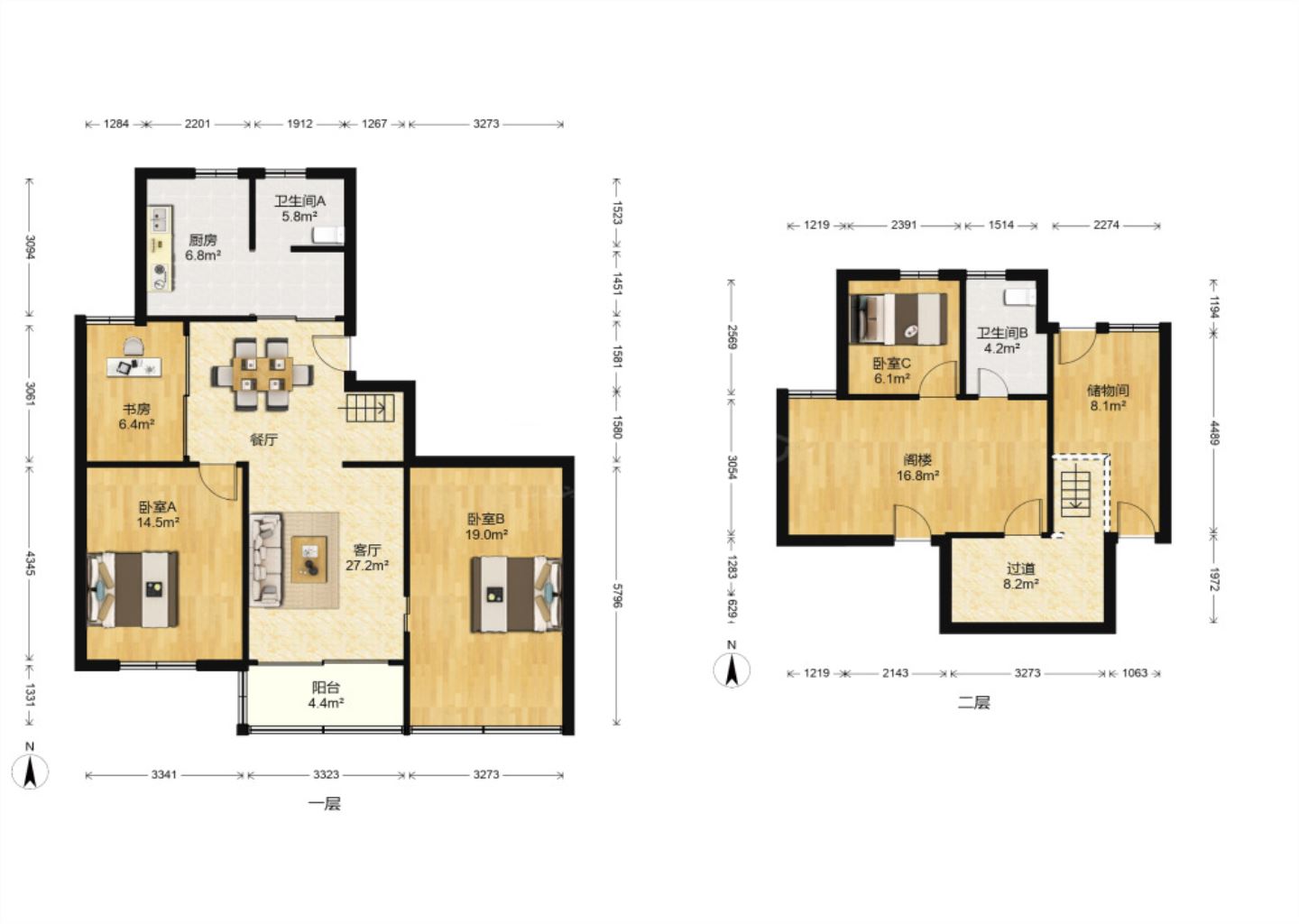 恒成楼 4室2厅2卫 98m&sup2;