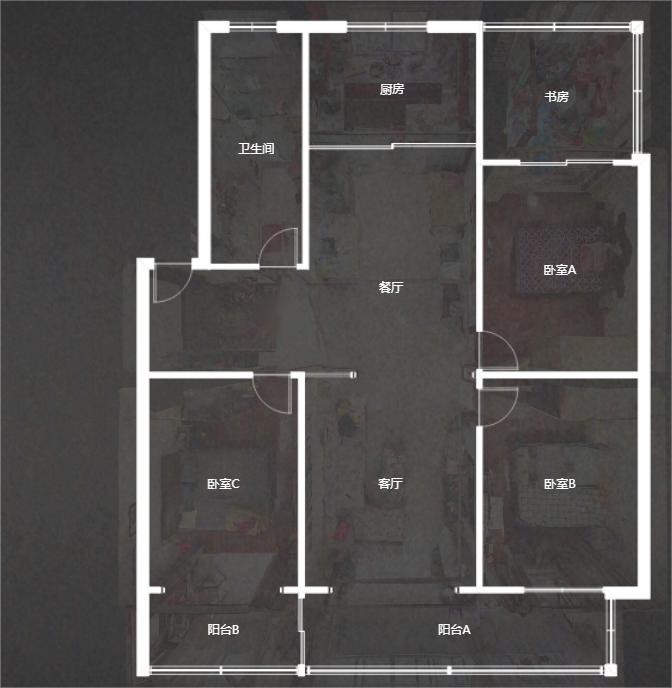 城港花苑西区 4室2厅1卫 126m&sup2;