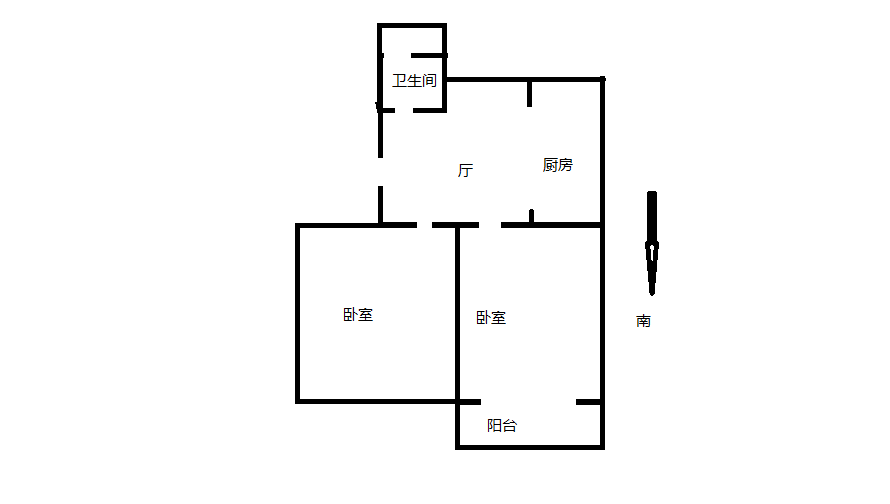 易家桥新村 2室1厅1卫 72m&sup2;