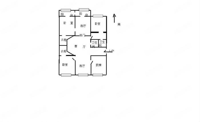 新海通花园 3室2厅2卫 168m²