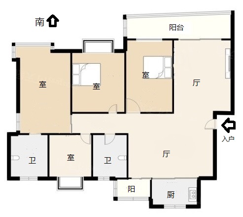 天安花园 4室2厅2卫 163m&sup2;