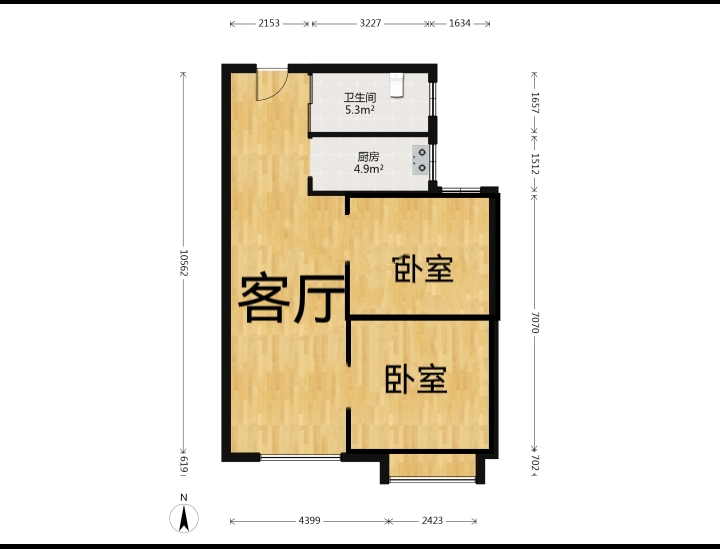 盈泰汇 2室2厅1卫 100m&sup2;