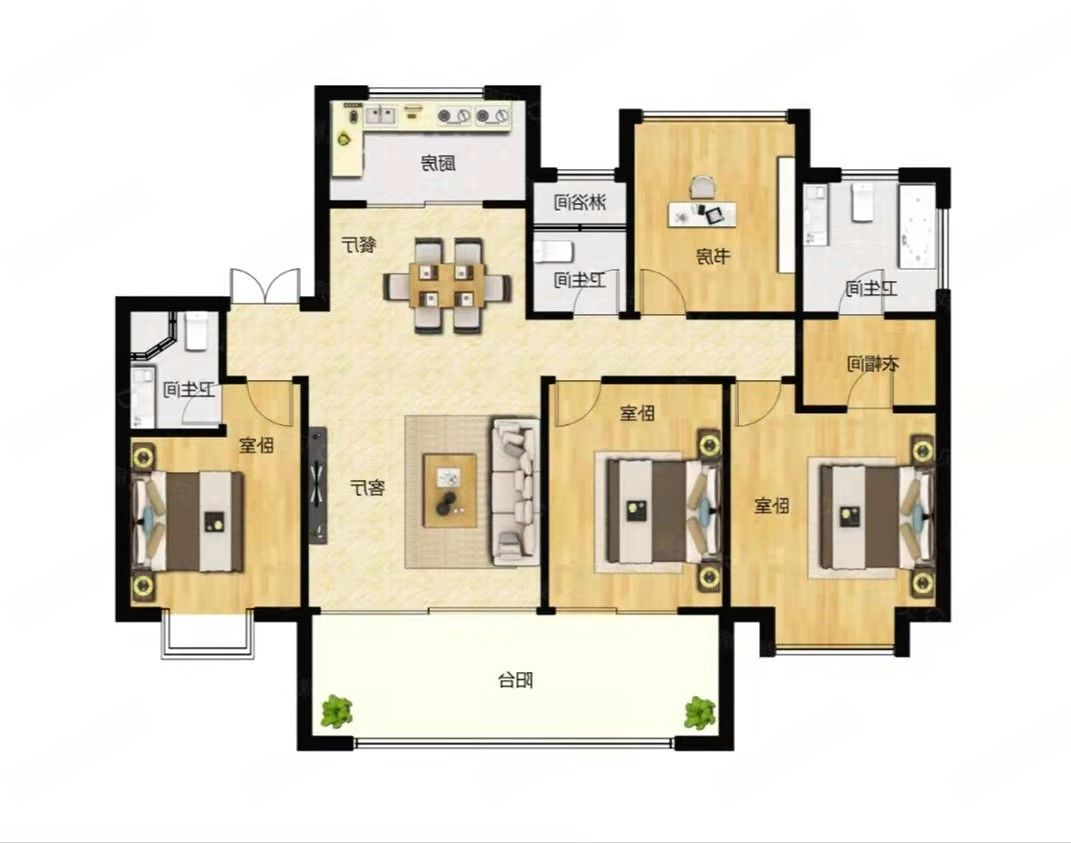 远创东樾 4室2厅3卫 154m&sup2;
