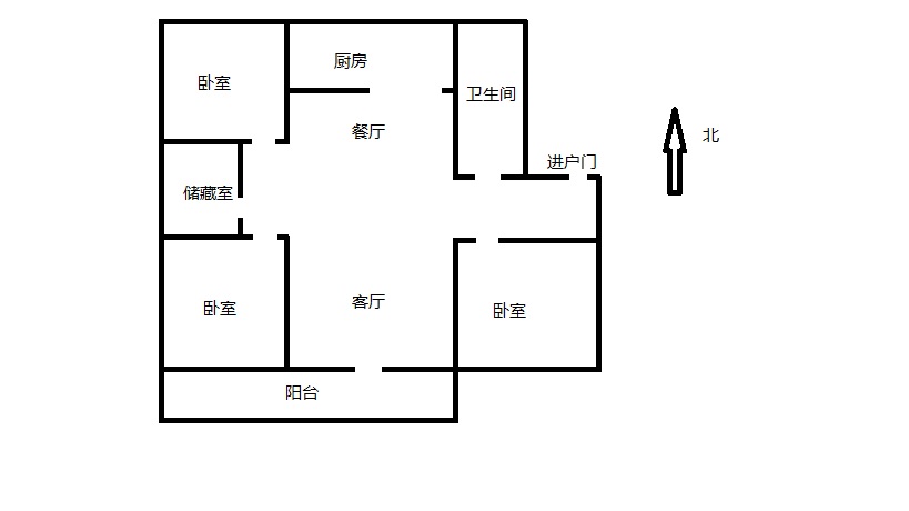 跃龙小苑 3室2厅1卫 138.00m&sup2;