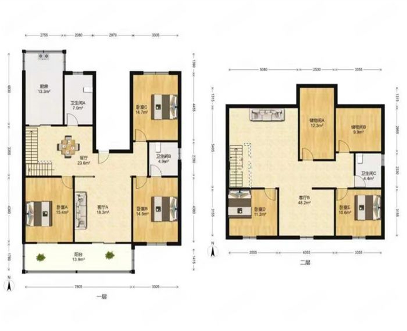 滨河东城 5室3厅3卫 188m&sup2;
