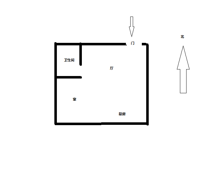 金贸公寓 1室1厅1卫 38m&sup2;
