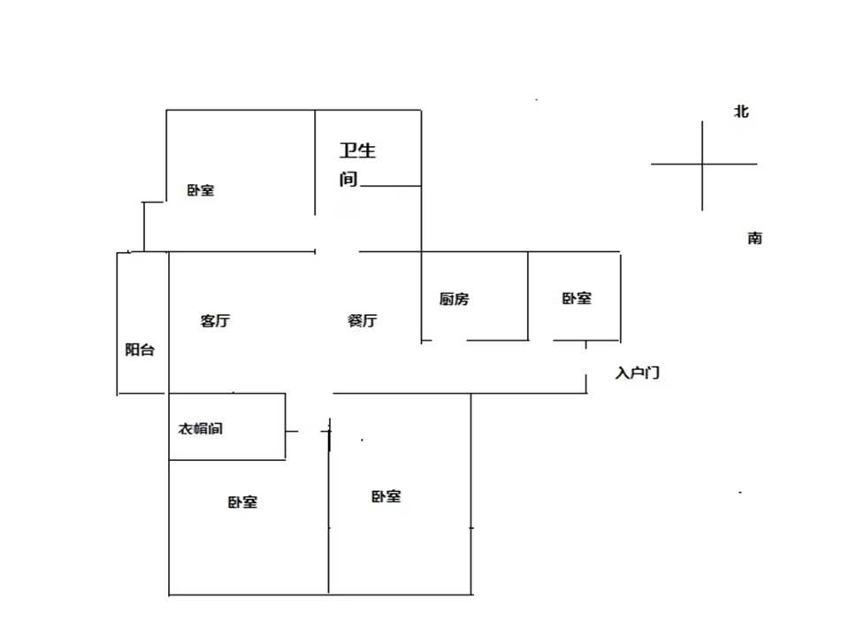 华强城三期 4室2厅1卫 120.00m&sup2;