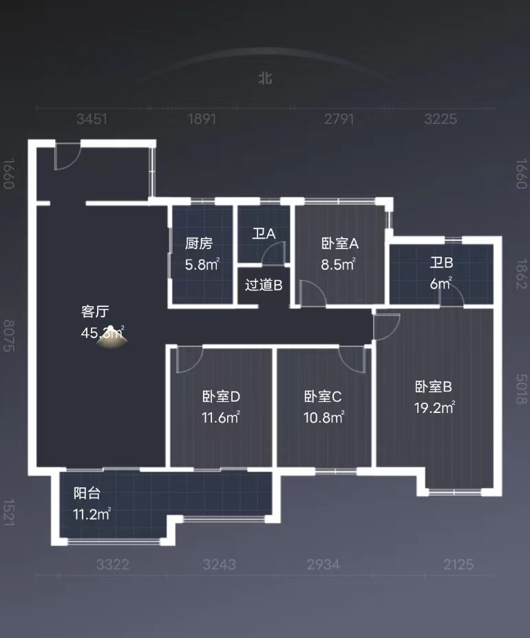 万科有湖（翡翠心湖） 3室2厅2卫 148.30m&sup2;