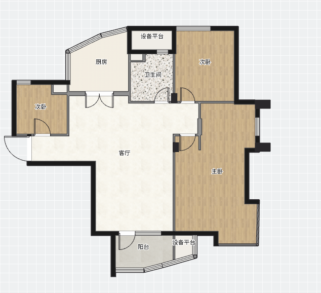 绿城玉兰公寓 3室2厅2卫 136.00m&sup2;