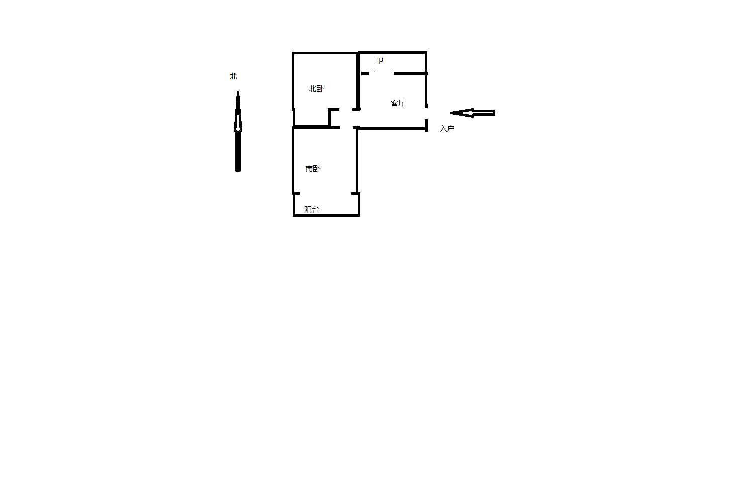 地区机关宿舍 1室1厅1卫 45m&sup2;
