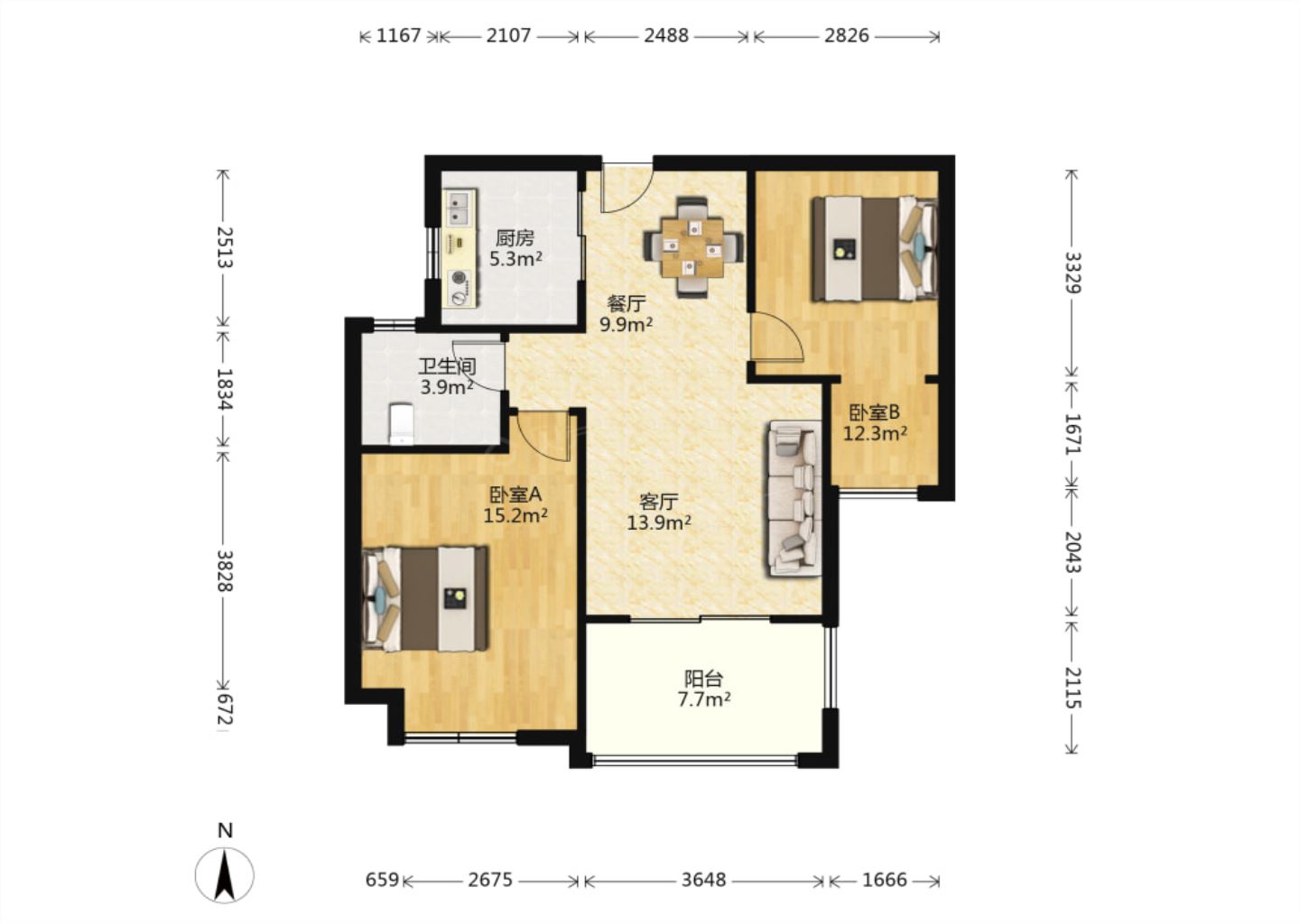 保利香槟国际 1室0厅0卫 89.00m&sup2;