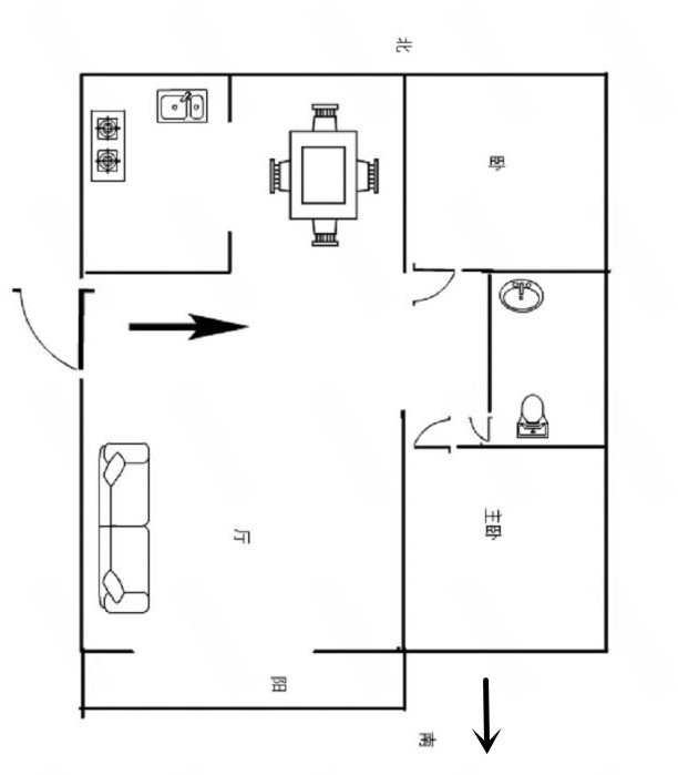 尚海湾 2室2厅1卫 100m&sup2;