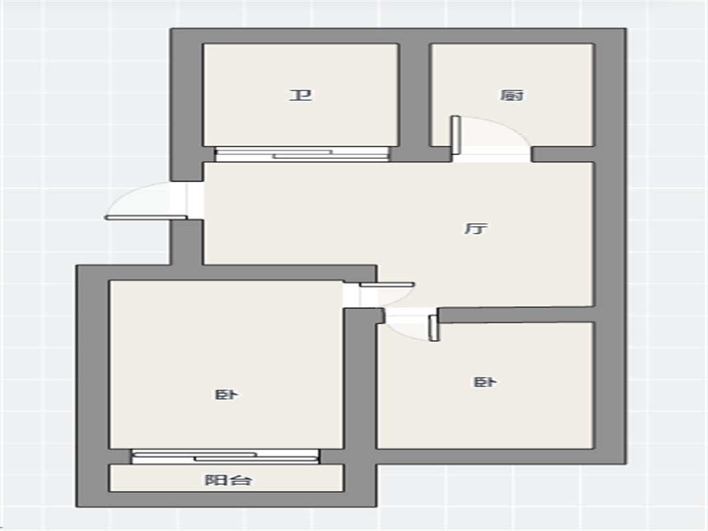 锦城苑 2室1厅1卫 90m&sup2;