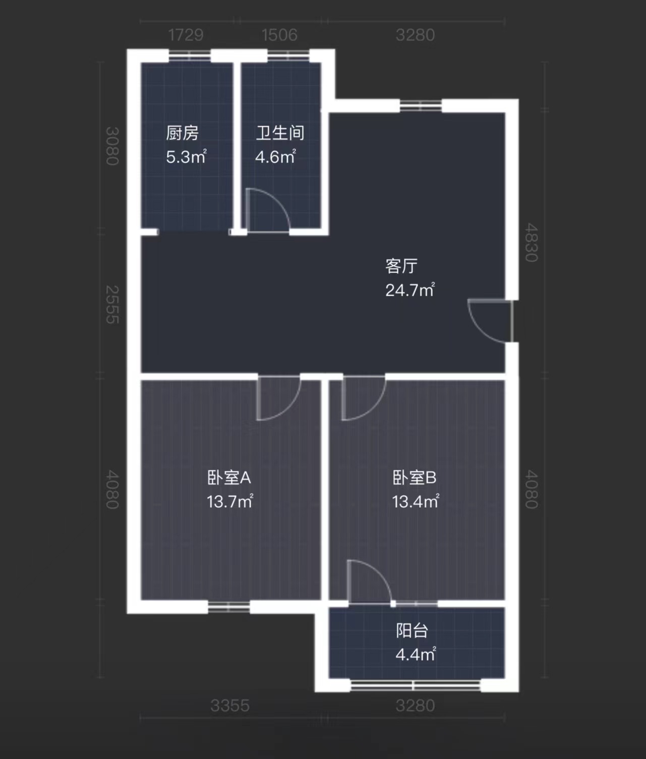 南川园新村 3室1厅1卫 84.5m&sup2;
