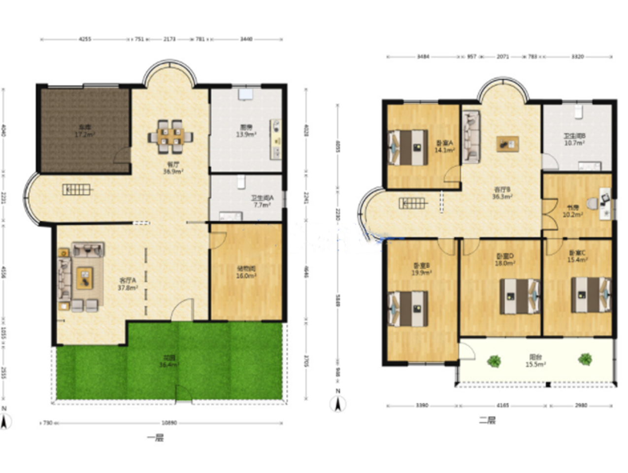 爱玛花苑 4室2厅2卫 282.65m&sup2;