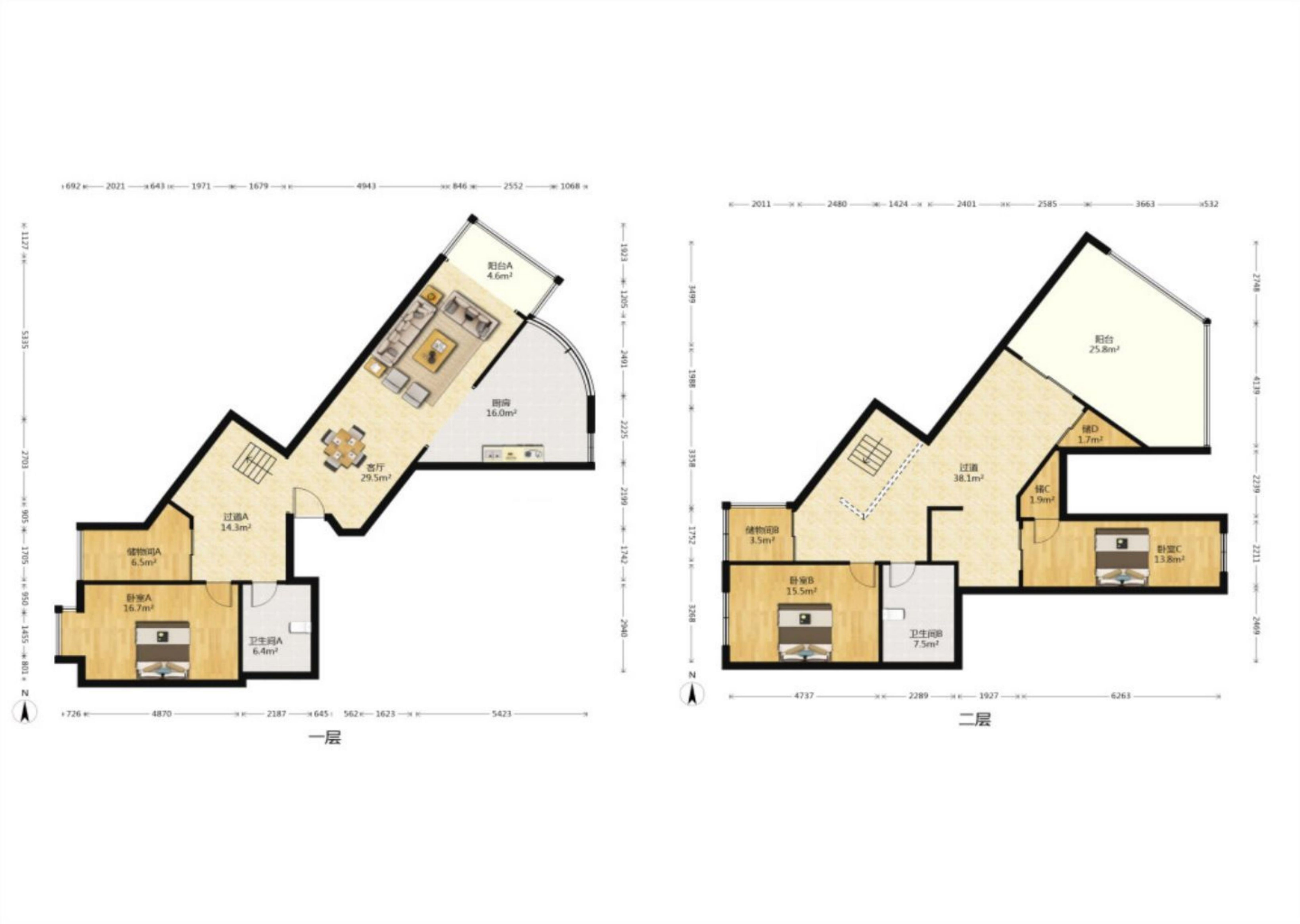佳利秀水公寓 2室3厅2卫 221m&sup2;