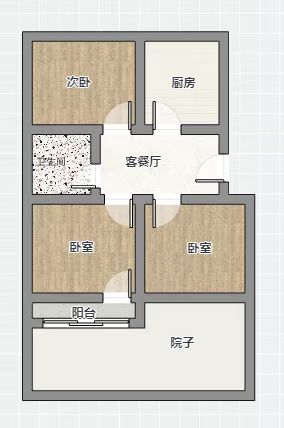 北兴园 2室1厅1卫 70.00m&sup2;