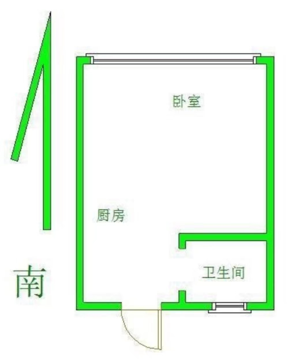 崇川星光域 2室1厅1卫 48.00m&sup2;