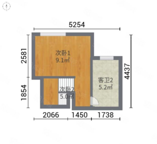 绿地新里城 2室2厅1卫 102.00m&sup2;