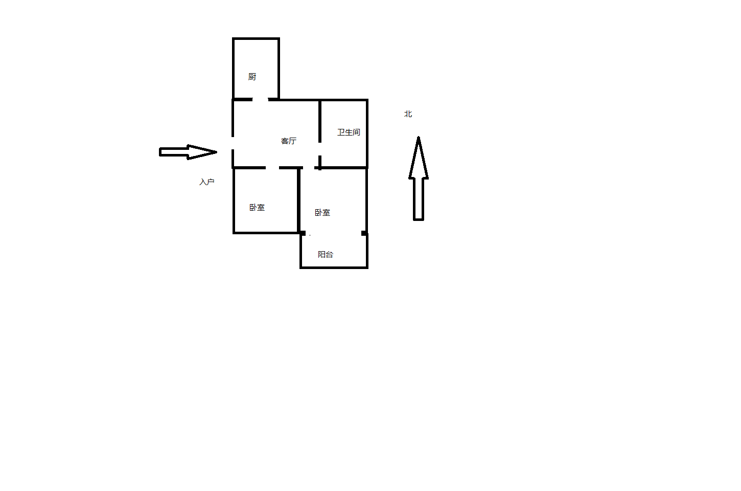 将军二园 2室1厅1卫 62m&sup2;