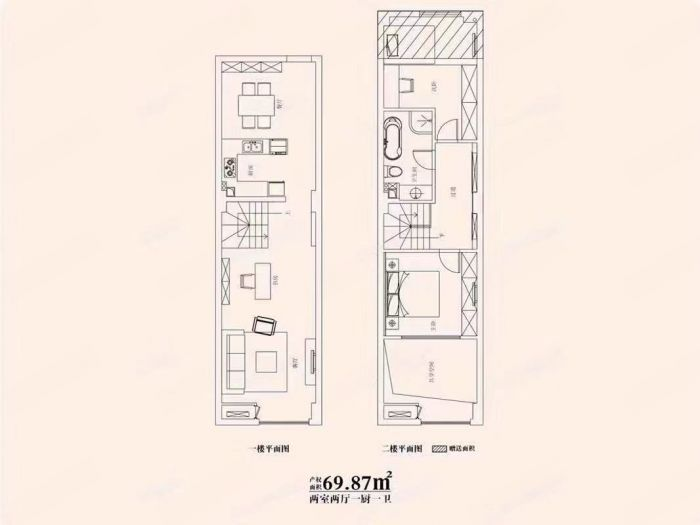 恒隆国际 2室2厅1卫 70.00m&sup2;