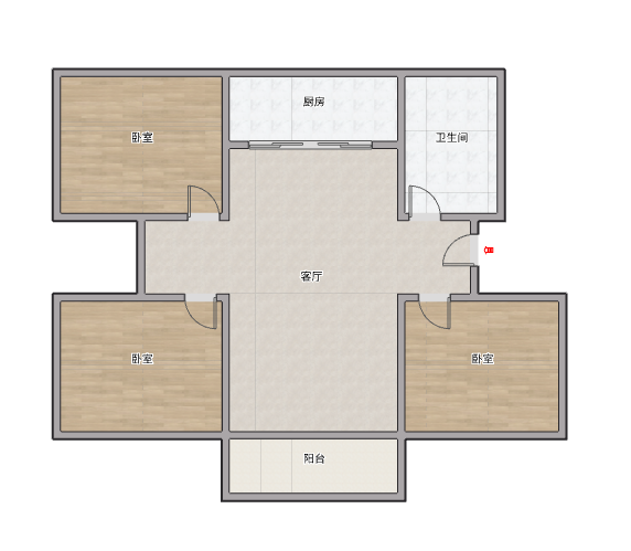 新龙花苑 3室2厅1卫 135m&sup2;