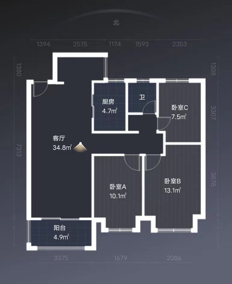 南通雅居乐花园 3室2厅1卫 99m&sup2;