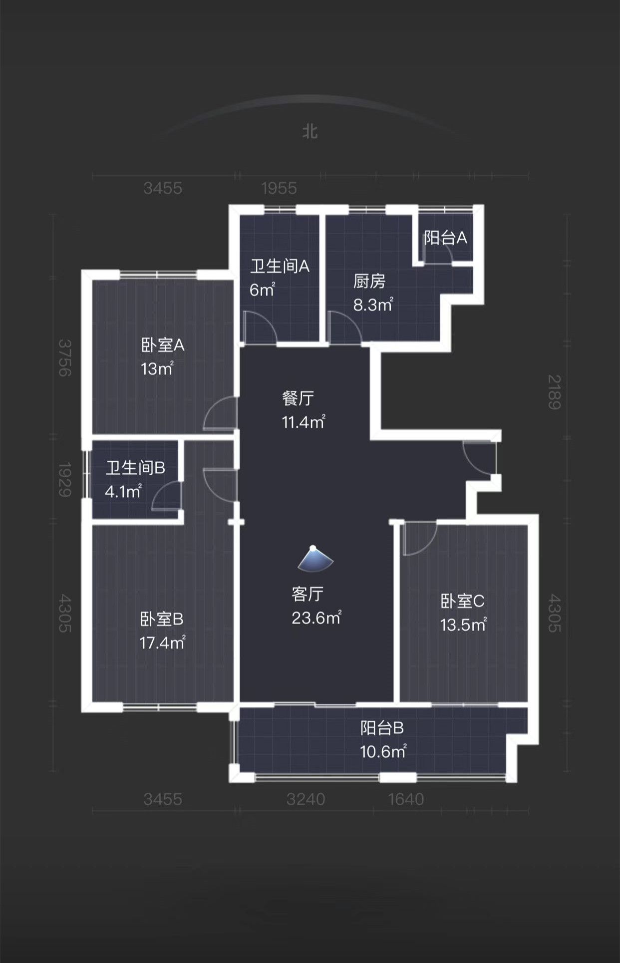 尚东国际商务中心 3室2厅2卫 132m&sup2;