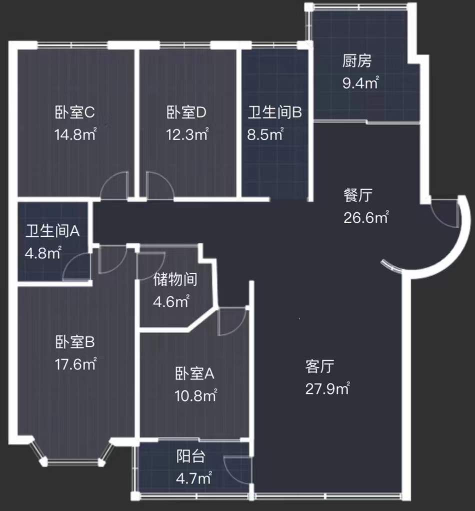 新建路新村 4室2厅2卫 158.35m&sup2;